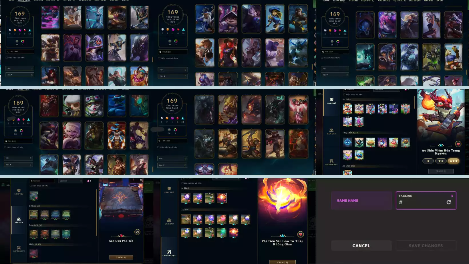 Ảnh ACC SKIN 169 FULL TƯỚNG LV : 217 RANK ĐỒNG DD CÒN ĐỔI TÊN DTCL NHIỀU PET 3 SAO SÂN ĐỎ CHƯỞNG LỰC ZED